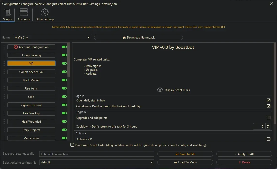 Mafia City Bot - VIP