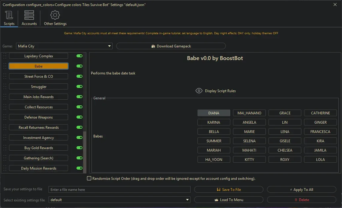 Mafia City Bot - Babe